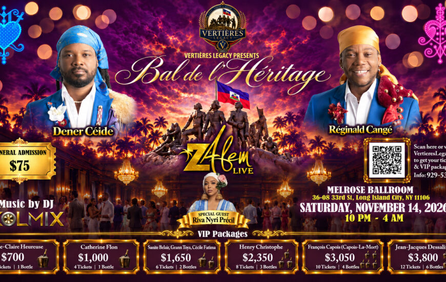 Bal de l’Héritage: New York — Saturday, November 14, 2026, at Melrose Ballroom.